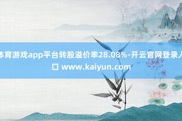 体育游戏app平台转股溢价率28.08%-开云官网登录入口 www.kaiyun.com