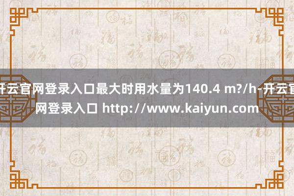 开云官网登录入口最大时用水量为140.4 m?/h-开云官网登录入口 http://www.kaiyun.com