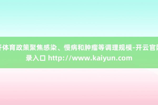 云开体育政策聚焦感染、慢病和肿瘤等调理规模-开云官网登录入口 http://www.kaiyun.com