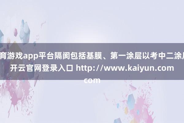 体育游戏app平台隔阂包括基膜、第一涂层以考中二涂层-开云官网登录入口 http://www.kaiyun.com