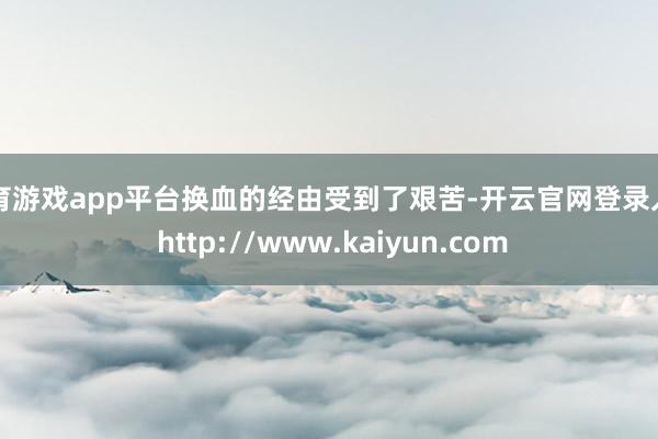 体育游戏app平台换血的经由受到了艰苦-开云官网登录入口 http://www.kaiyun.com